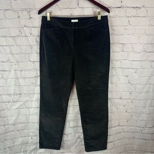 j. jill Black corduroy Pants sz 8  classic winter minimalists cotton blend